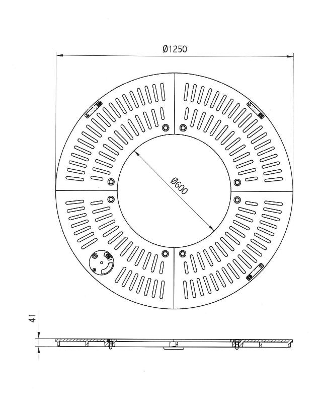 plan de grille d'arbre ronde