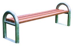 banc public ou banquette sans dossier pieds mtal